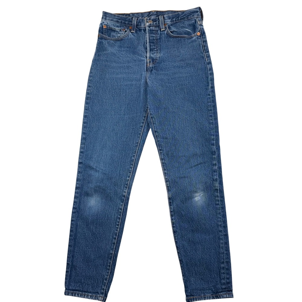 Levi's 501 Original Fit Jeans High Rise Straight Leg Medium Wash Blue Size 27